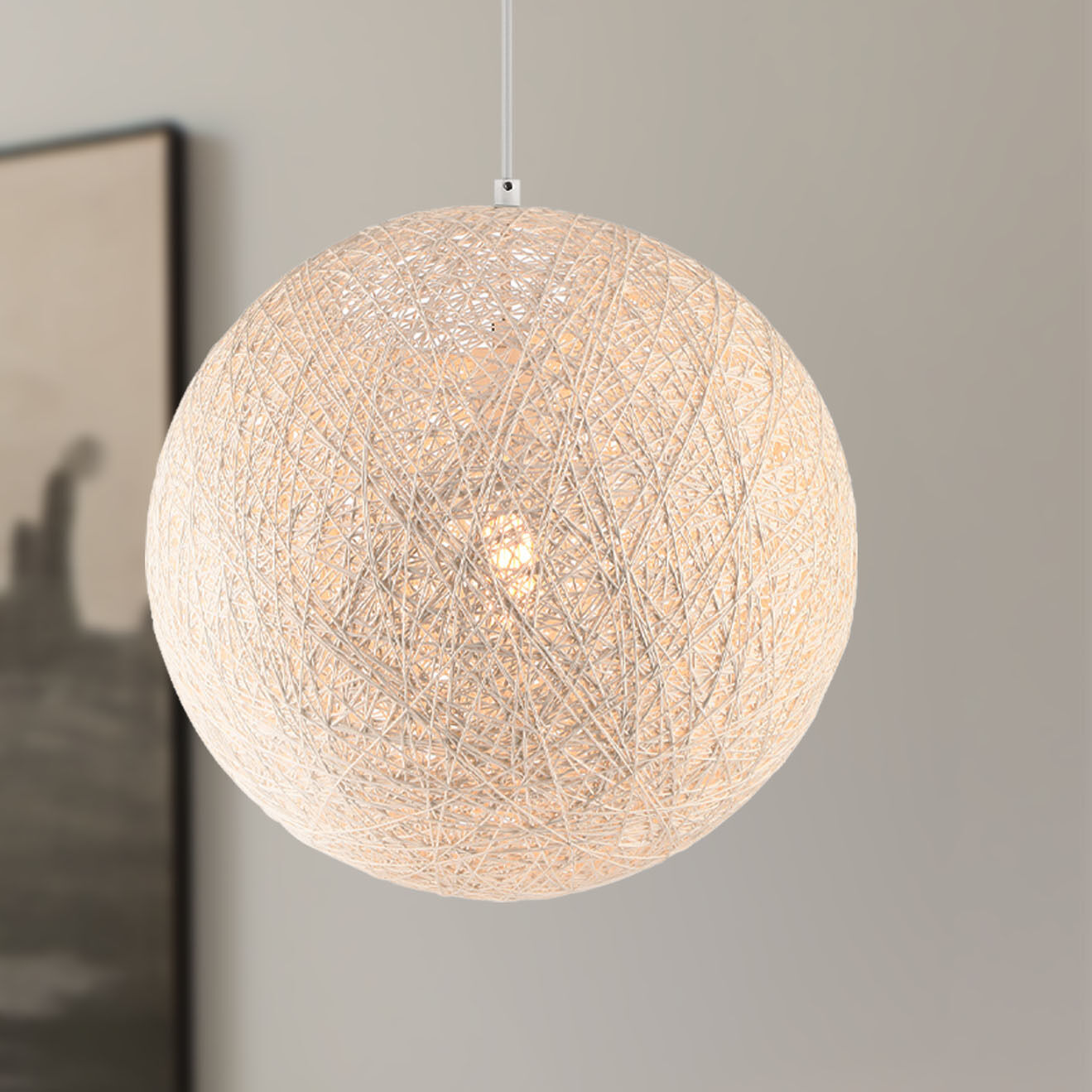 Entwined 1 Light 16 inch Matte White Pendant Ceiling Light